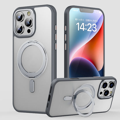 360 Rotating MagSafe Magnetic Frosted Phone Case, For iPhone 16 Pro Max, For iPhone 16 Pro�������...