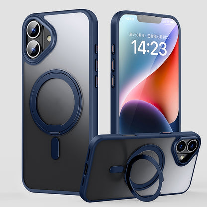 360 Rotating MagSafe Magnetic Frosted Phone Case, For iPhone 16 Pro Max, For iPhone 16 Pro�������...