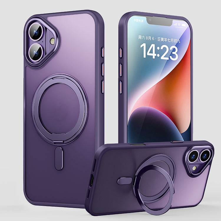 360 Rotating MagSafe Magnetic Frosted Phone Case, For iPhone 16 Pro Max, For iPhone 16 Pro�������...