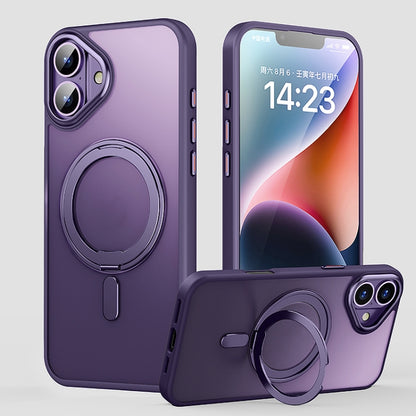 360 Rotating MagSafe Magnetic Frosted Phone Case, For iPhone 16 Pro Max, For iPhone 16 Pro�������...