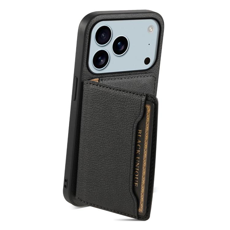 Calf Texture Card Bag Design Full Coverage Phone Case