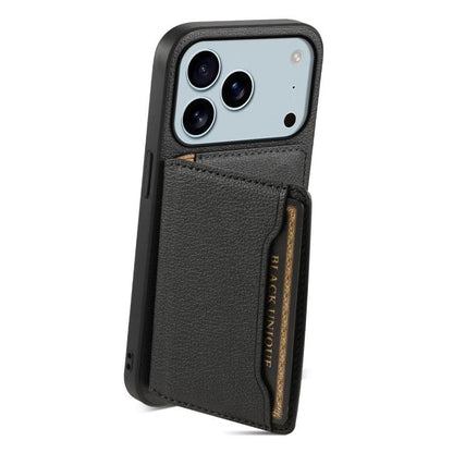 Calf Texture Card Bag Design Full Coverage Phone Case