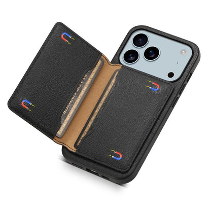 Calf Texture Card Bag Design Full Coverage Phone Case