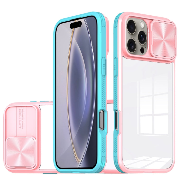 Sliding Camshield Acrylic Hybrid TPU Phone Case, For iPhone 16 Pro Max, For iPhone 16 Pro��������...