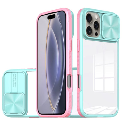 Sliding Camshield Acrylic Hybrid TPU Phone Case, For iPhone 16 Pro Max, For iPhone 16 Pro��������...