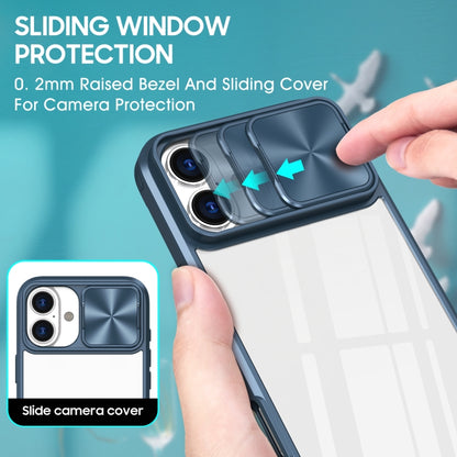 Sliding Camshield Acrylic Hybrid TPU Phone Case, For iPhone 16 Pro Max, For iPhone 16 Pro��������...