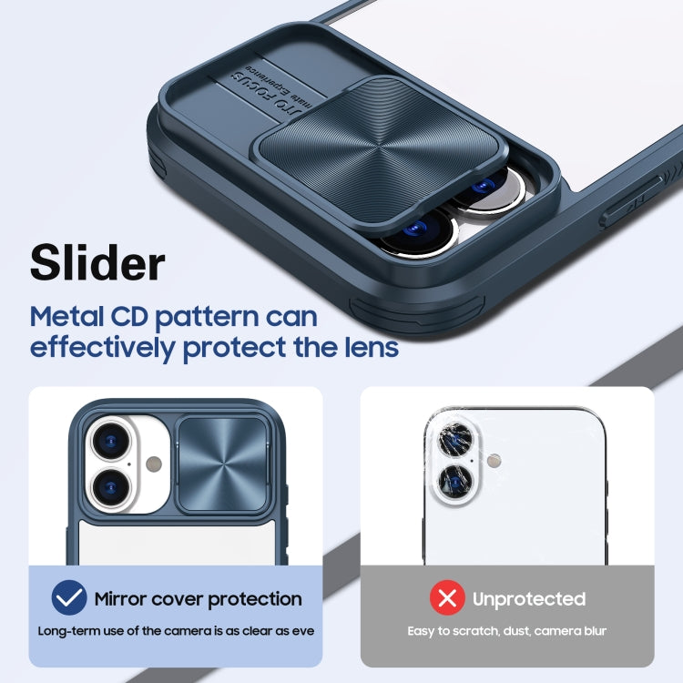 Sliding Camshield Acrylic Hybrid TPU Phone Case, For iPhone 16 Pro Max, For iPhone 16 Pro��������...