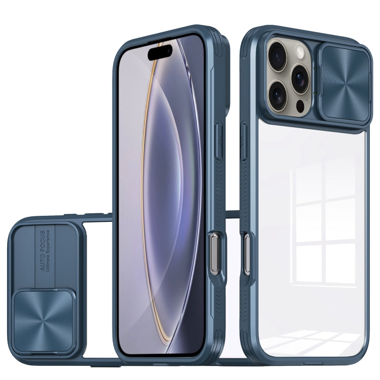 Sliding Camshield Acrylic Hybrid TPU Phone Case, For iPhone 16 Pro Max, For iPhone 16 Pro��������...