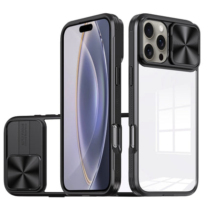 Sliding Camshield Acrylic Hybrid TPU Phone Case, For iPhone 16 Pro Max, For iPhone 16 Pro��������...
