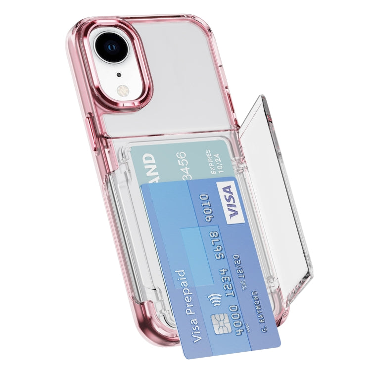 Card Holder Acrylic Hybrid TPU Phone Case, For iPhone XR