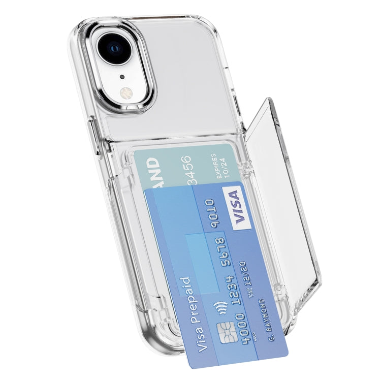 Card Holder Acrylic Hybrid TPU Phone Case, For iPhone XR