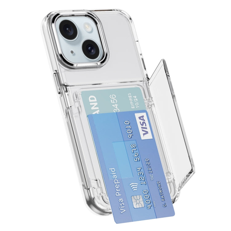 Card Holder Acrylic Hybrid TPU Phone Case, For iPhone 16 Pro Max, For iPhone 16 Pro��������������...