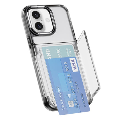 Card Holder Acrylic Hybrid TPU Phone Case, For iPhone 16 Pro Max, For iPhone 16 Pro��������������...