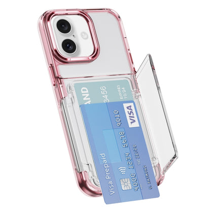 Card Holder Acrylic Hybrid TPU Phone Case, For iPhone 16 Pro Max, For iPhone 16 Pro��������������...