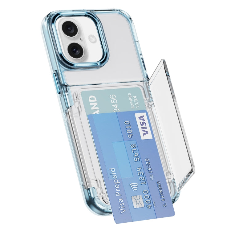 Card Holder Acrylic Hybrid TPU Phone Case, For iPhone 16 Pro Max, For iPhone 16 Pro��������������...