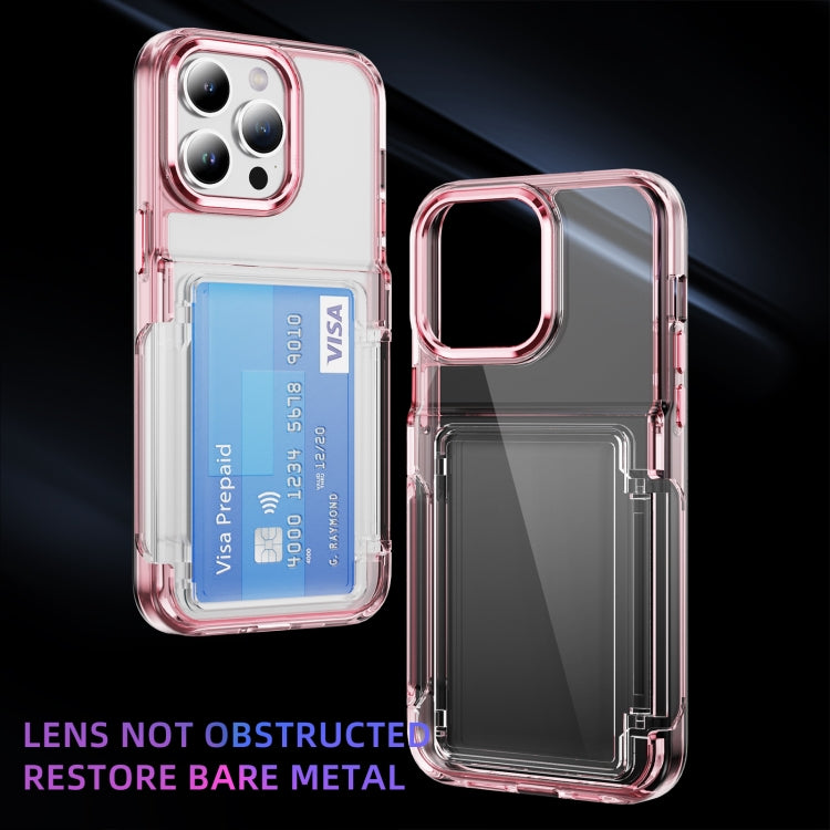 Card Holder Acrylic Hybrid TPU Phone Case, For iPhone 16 Pro Max, For iPhone 16 Pro��������������...