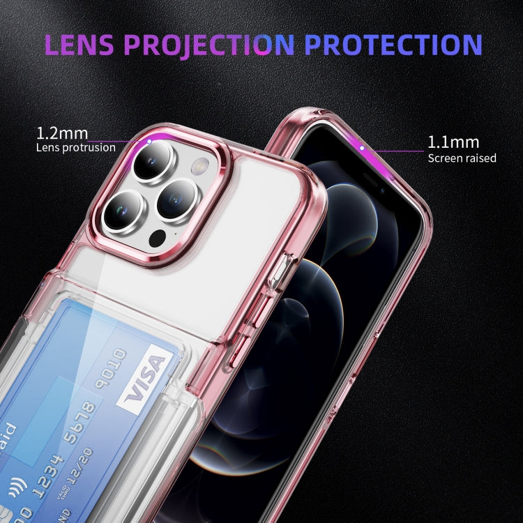 Card Holder Acrylic Hybrid TPU Phone Case, For iPhone 16 Pro Max, For iPhone 16 Pro��������������...