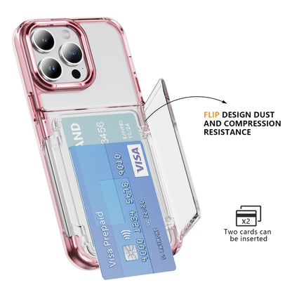 Card Holder Acrylic Hybrid TPU Phone Case, For iPhone 16 Pro Max, For iPhone 16 Pro��������������...