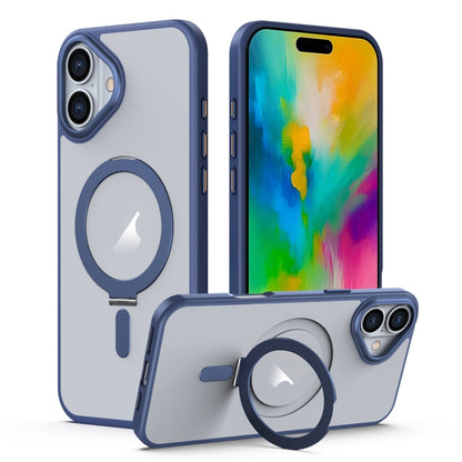 MagSafe Airbag Shockproof Frosted Phone Case with Fold Holder, For iPhone 16 Pro Max�������������...