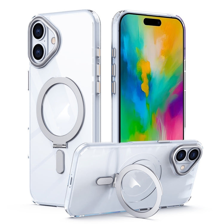 MagSafe Airbag Shockproof Frosted Phone Case with Fold Holder, For iPhone 16 Pro Max�������������...