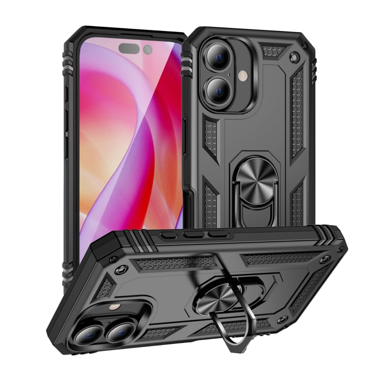Shockproof TPU Hybrid PC Phone Case with Holder, For iPhone 16 Pro Max, For iPhone 16 Pro��������...