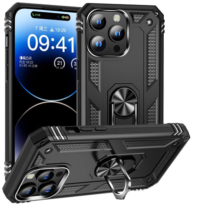 Shockproof TPU Hybrid PC Phone Case with Holder, For iPhone 16 Pro Max, For iPhone 16 Pro��������...