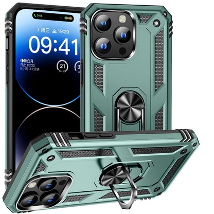 Shockproof TPU Hybrid PC Phone Case with Holder, For iPhone 16 Pro Max, For iPhone 16 Pro��������...