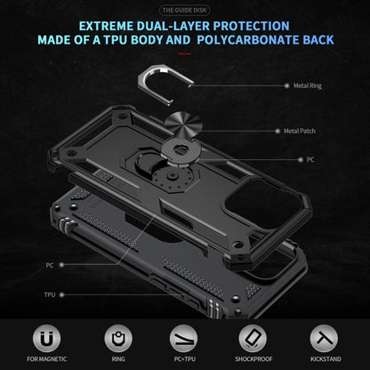 Shockproof TPU Hybrid PC Phone Case with Holder, For iPhone 16 Pro Max, For iPhone 16 Pro��������...