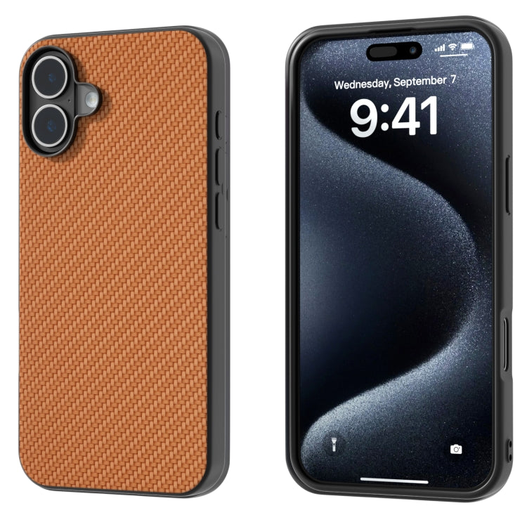 Carbon Fiber Texture Protective Phone Case, For iPhone 16 Pro Max, For iPhone 16 Pro�������������...