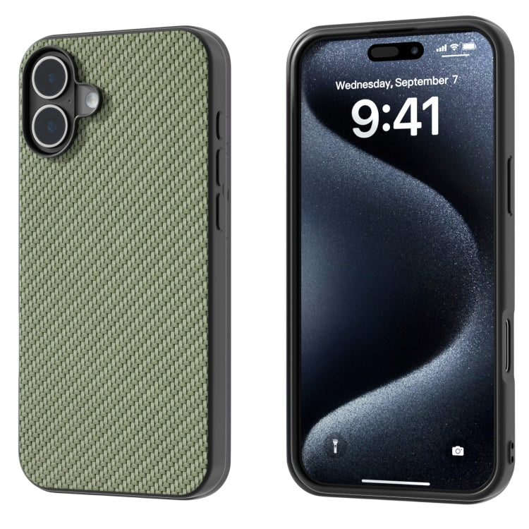 Carbon Fiber Texture Protective Phone Case, For iPhone 16 Pro Max, For iPhone 16 Pro�������������...