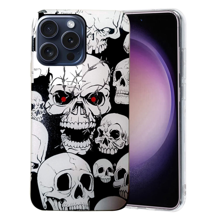 Colored Drawing Pattern TPU Phone Case, For iPhone 16 Pro Max, For iPhone 16 Pro, For iPhone 16 P...