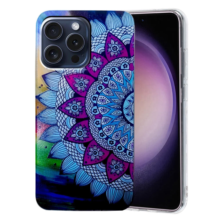 Colored Drawing Pattern TPU Phone Case, For iPhone 16 Pro Max, For iPhone 16 Pro, For iPhone 16 P...