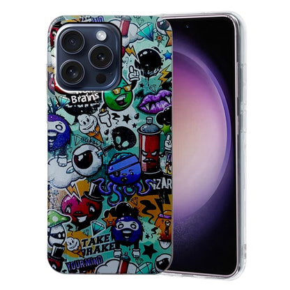 Colored Drawing Pattern TPU Phone Case, For iPhone 16 Pro Max, For iPhone 16 Pro, For iPhone 16 P...