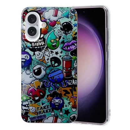 Colored Drawing Pattern TPU Phone Case, For iPhone 16 Pro Max, For iPhone 16 Pro, For iPhone 16 P...