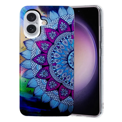 Colored Drawing Pattern TPU Phone Case, For iPhone 16 Pro Max, For iPhone 16 Pro, For iPhone 16 P...