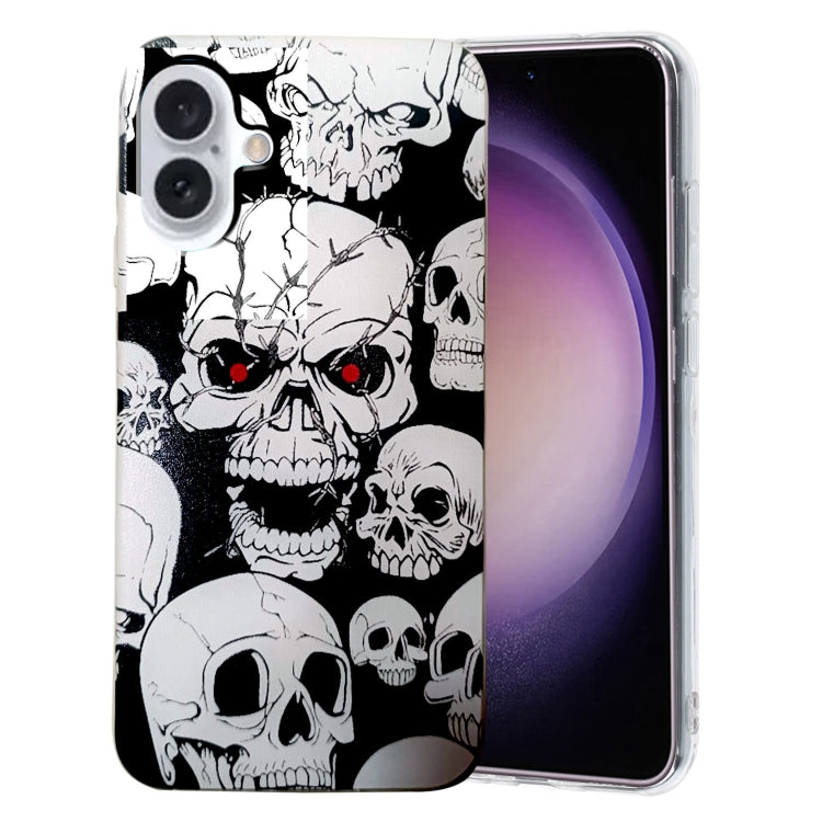 Colored Drawing Pattern TPU Phone Case, For iPhone 16 Pro Max, For iPhone 16 Pro, For iPhone 16 P...