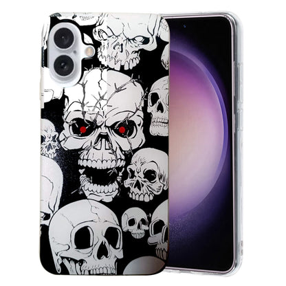 Colored Drawing Pattern TPU Phone Case, For iPhone 16 Pro Max, For iPhone 16 Pro, For iPhone 16 P...