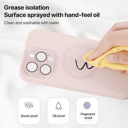 Liquid Silicone MagSafe Full Coverage Phone Case with Lens Film