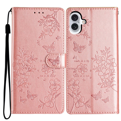 Butterflies and Flowers Leather Phone Case