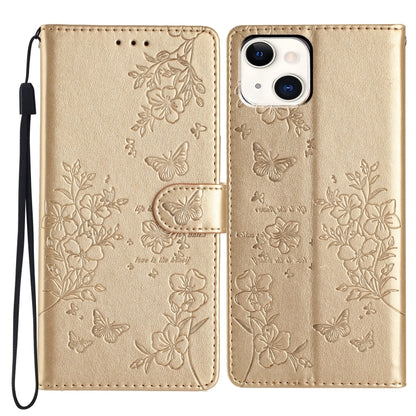 Butterflies and Flowers Leather Phone Case