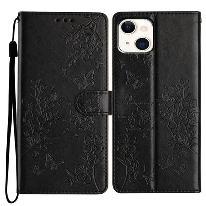 Butterflies and Flowers Leather Phone Case