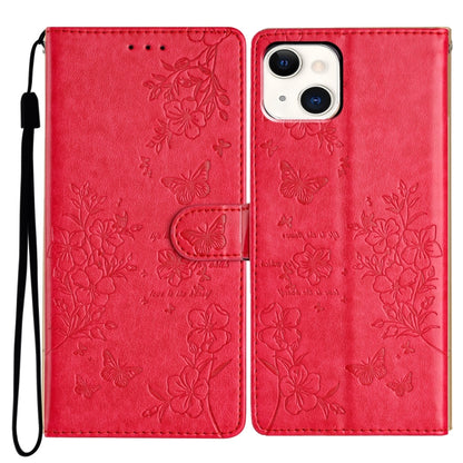 Butterflies and Flowers Leather Phone Case