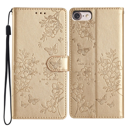 Butterflies and Flowers Leather Phone Case