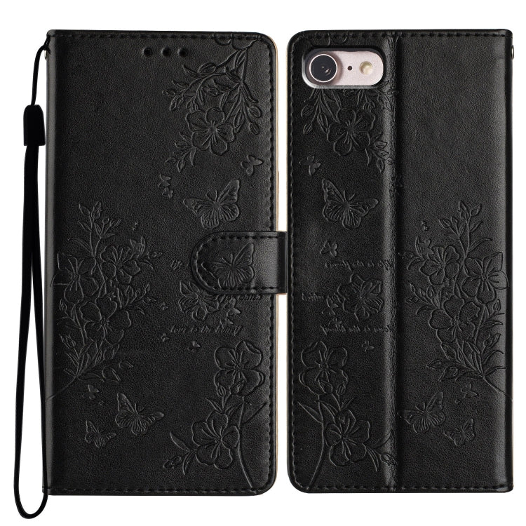 Butterflies and Flowers Leather Phone Case