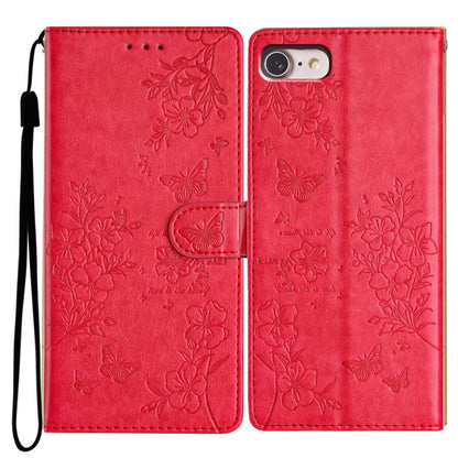 Butterflies and Flowers Leather Phone Case