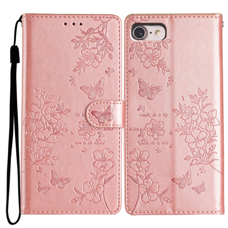 Butterflies and Flowers Leather Phone Case