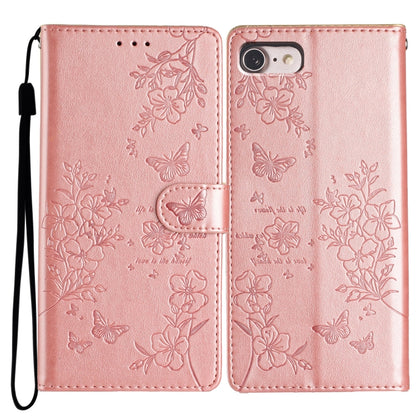 Butterflies and Flowers Leather Phone Case