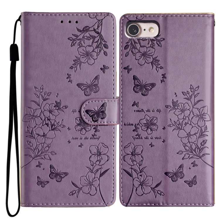 Butterflies and Flowers Leather Phone Case