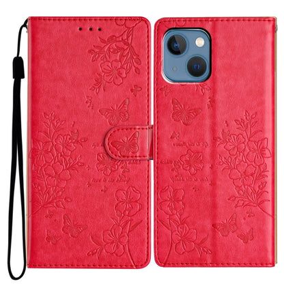 Butterflies and Flowers Leather Phone Case