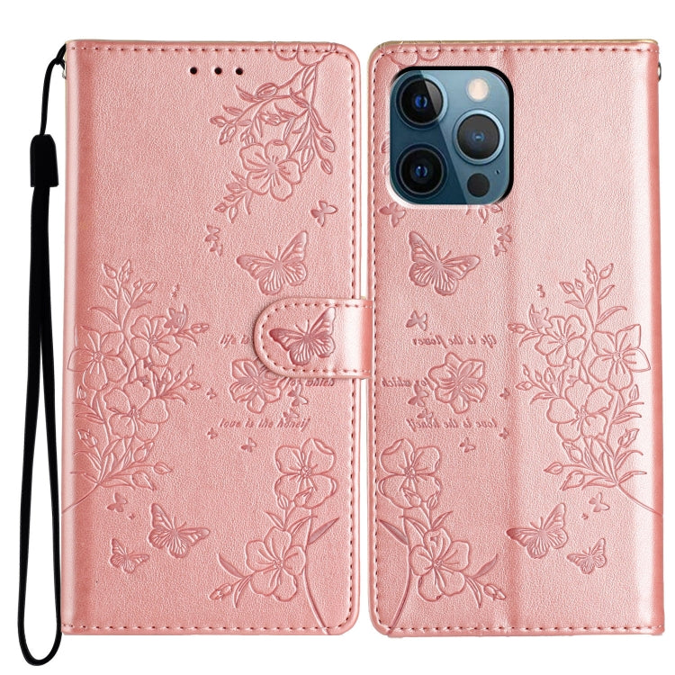 Butterflies and Flowers Leather Phone Case